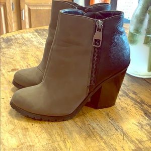 Chunky heeled booties